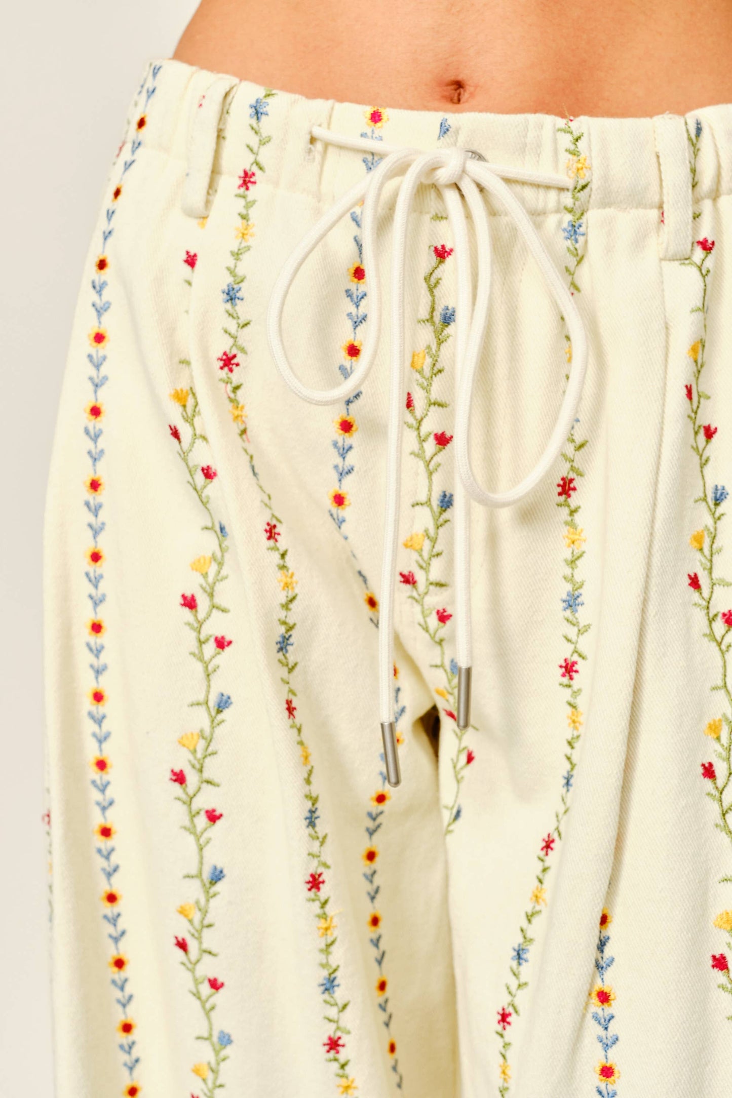 Madeline Floral Embroidered Pants