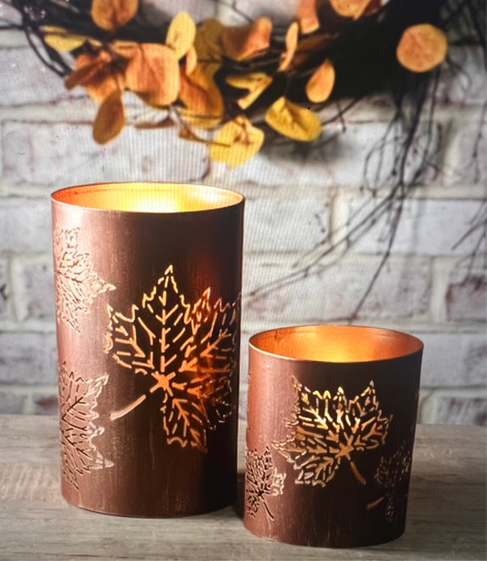Bronze Leaf Lanterns