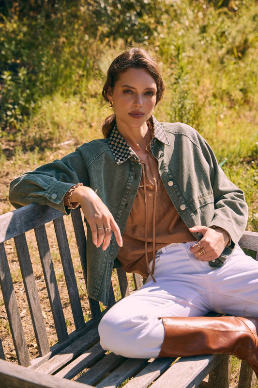 Washed Olive Green Jacket