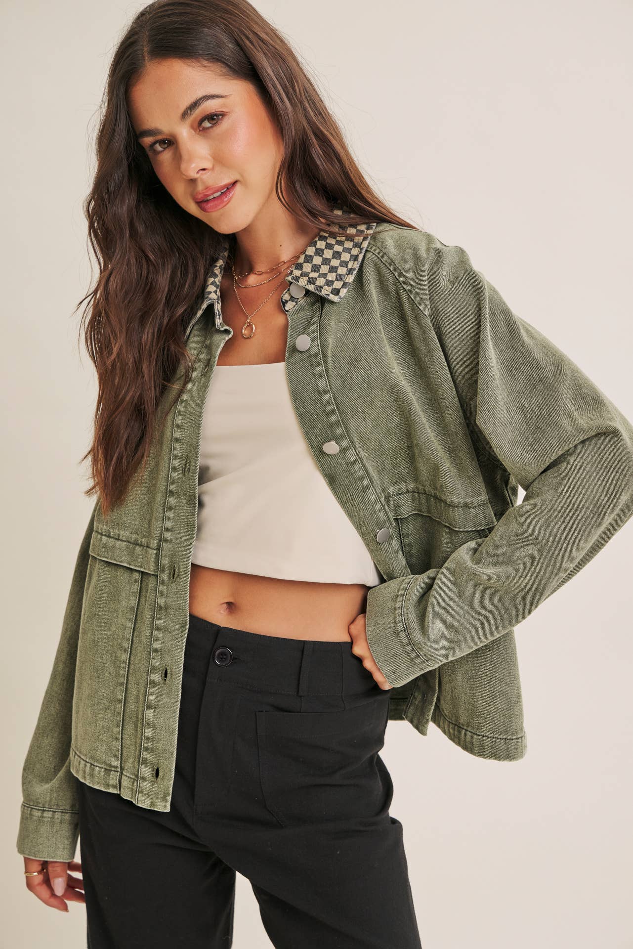 Washed Olive Green Jacket