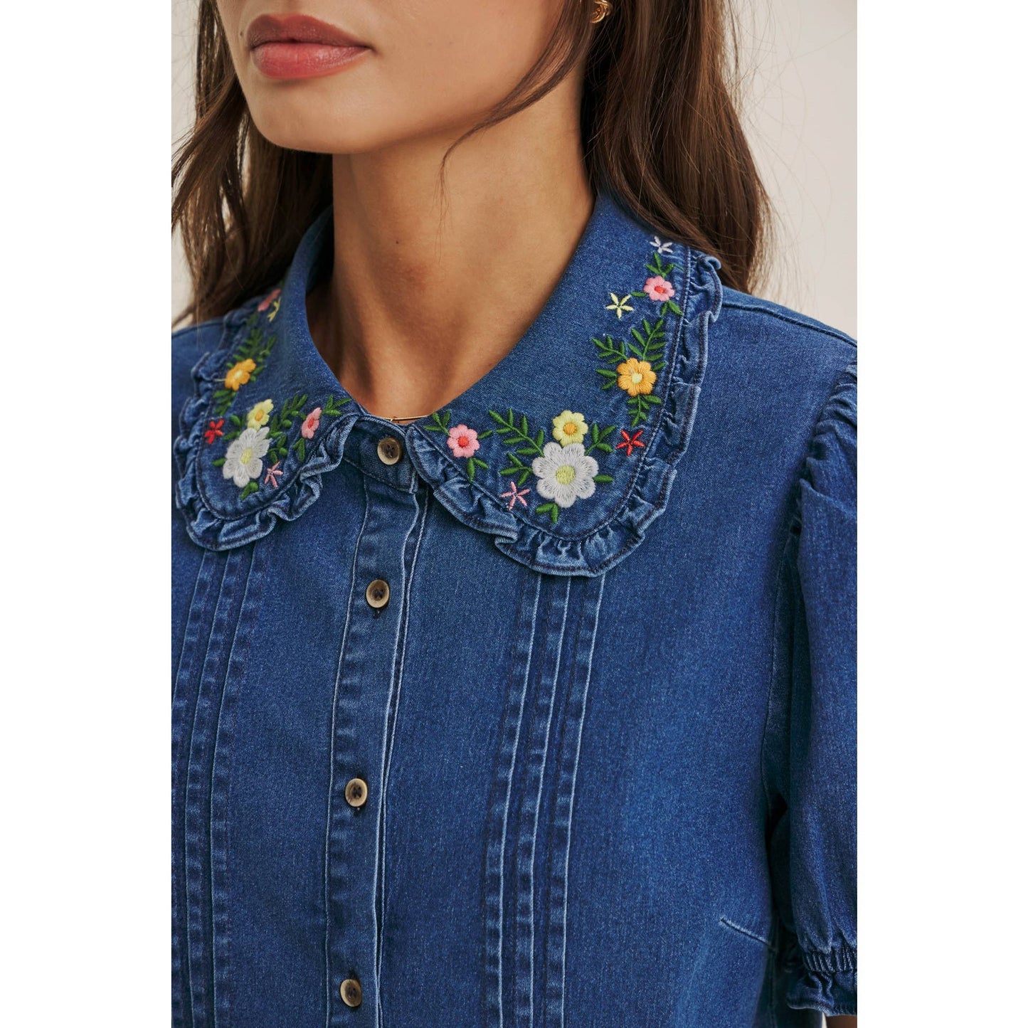 Wildflower Washed Denim Shirt