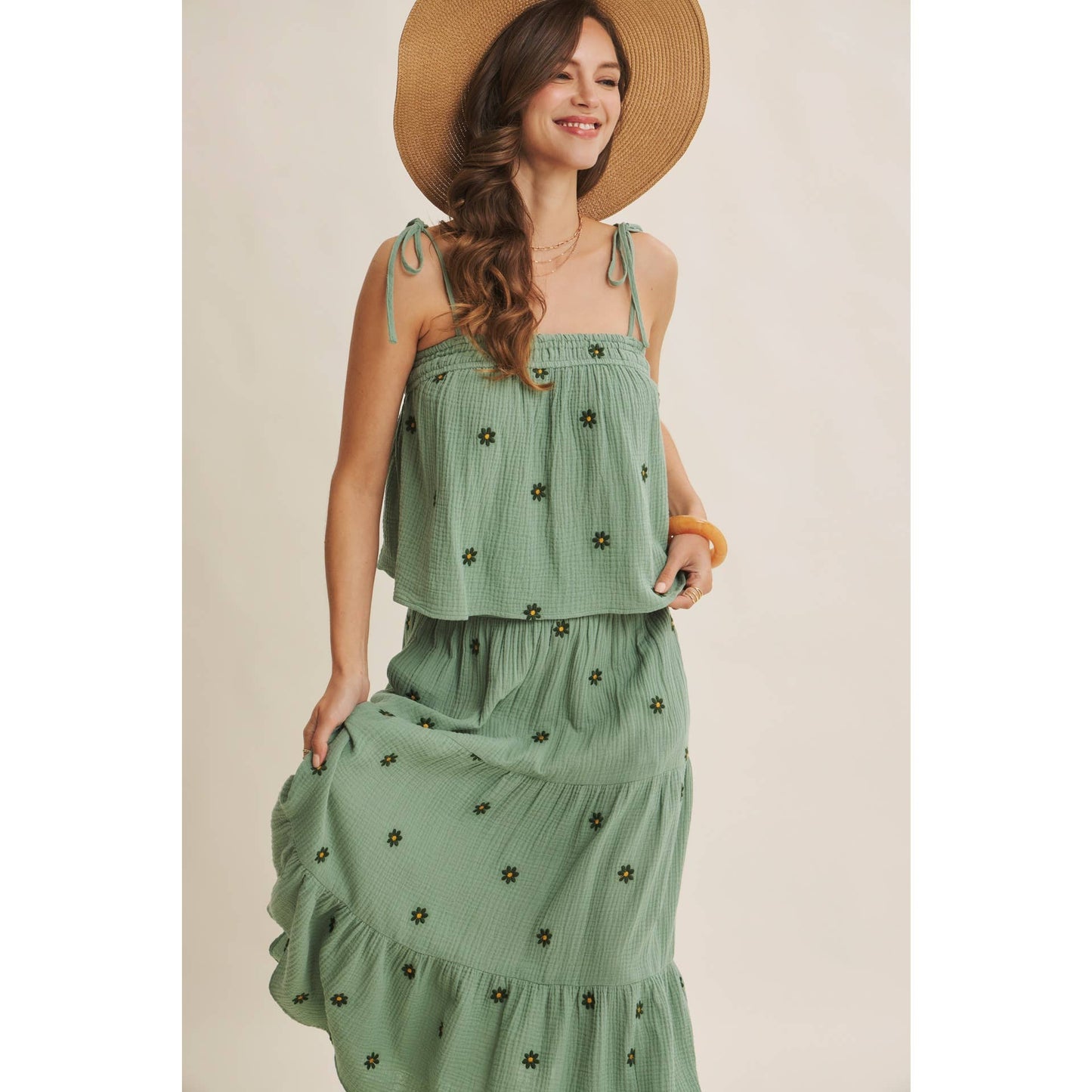 Sunset Fields Embroidered Top