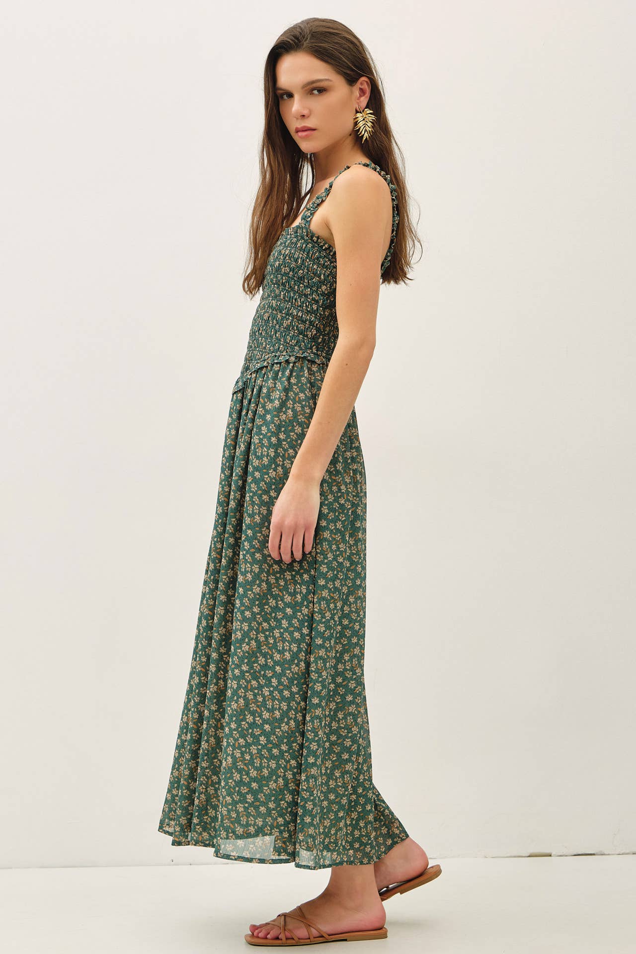 Green Garden Midi Dress