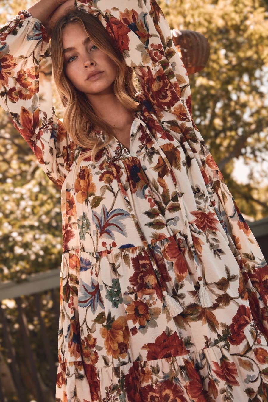 Rust Floral Dress