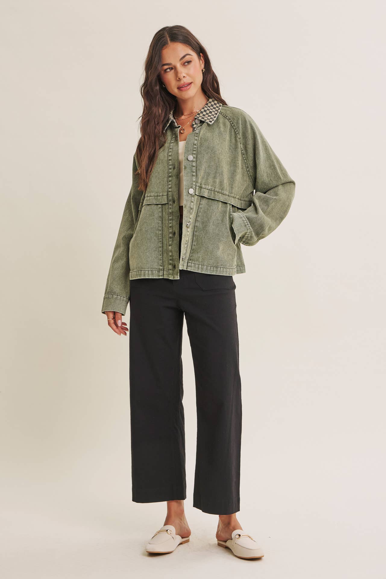 Washed Olive Green Jacket