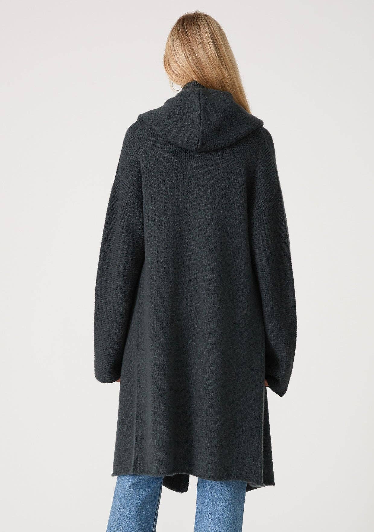 Cozy Oversized Two Pocket Hooded Cardigan