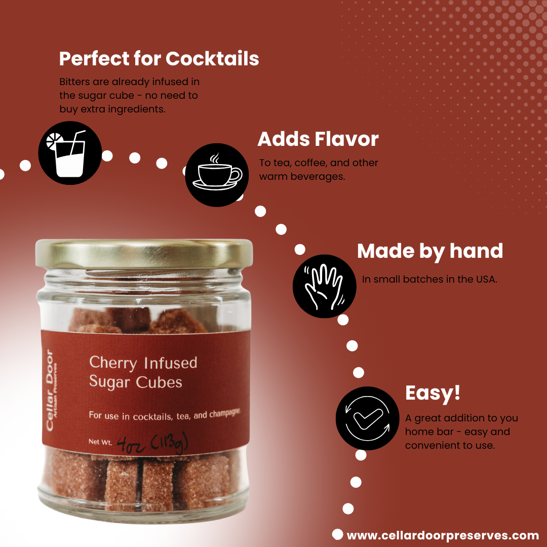 Cherry Infused Sugar Cubes