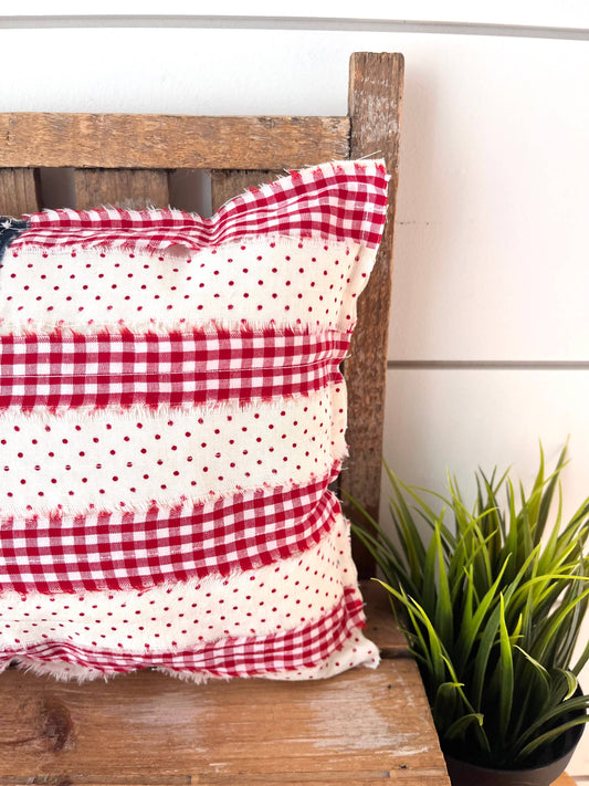 4th of July American Flag Pillow