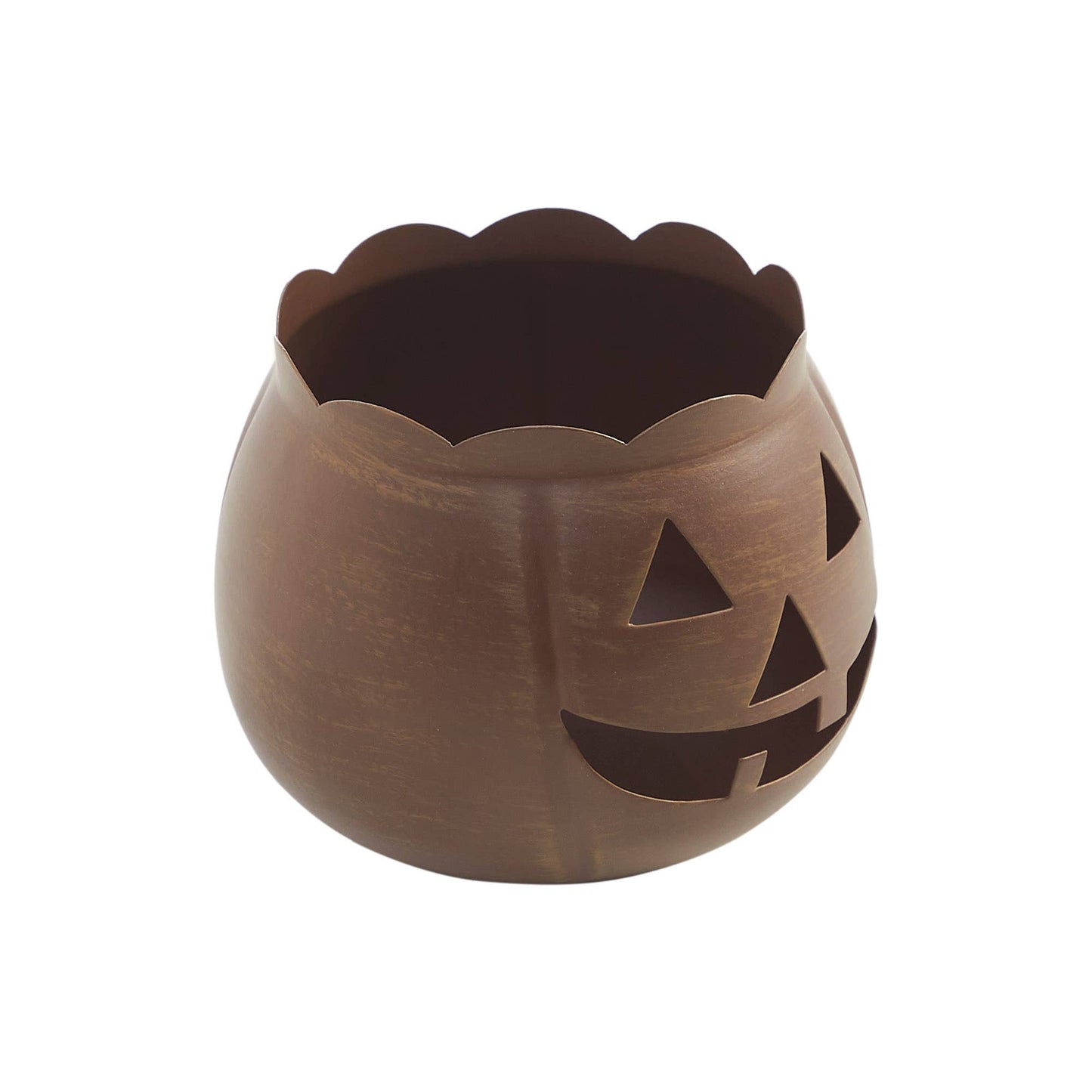 Bronze Metal Jack-O'-Lantern 5.25"