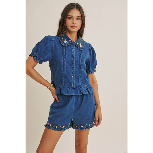 Wildflower Washed Denim Shirt