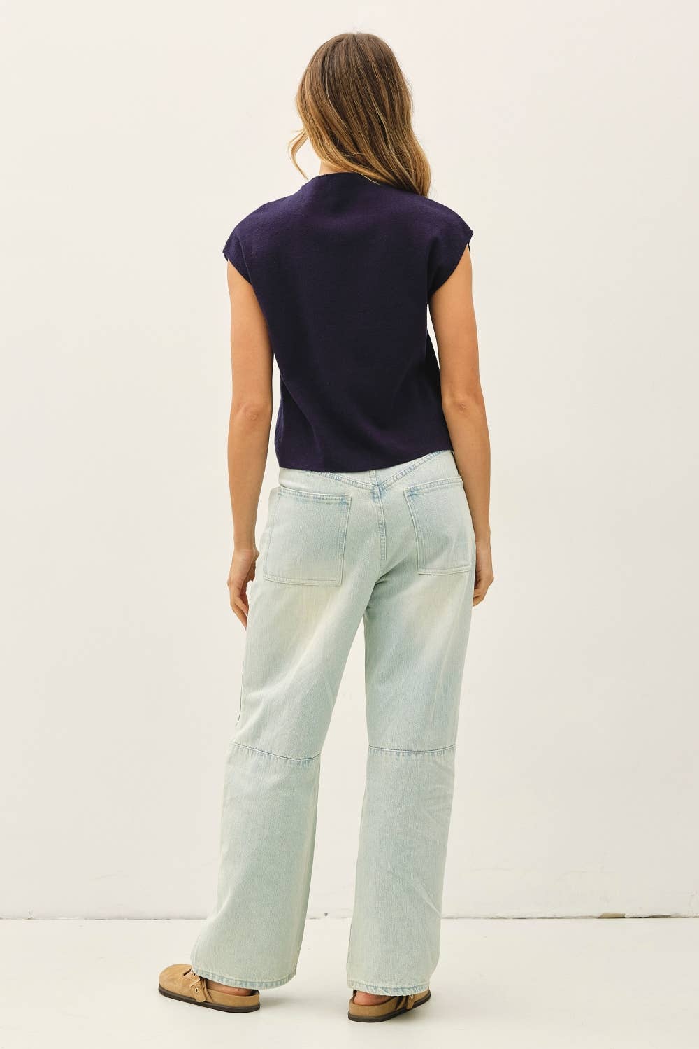 High Neck Sleeveless Top