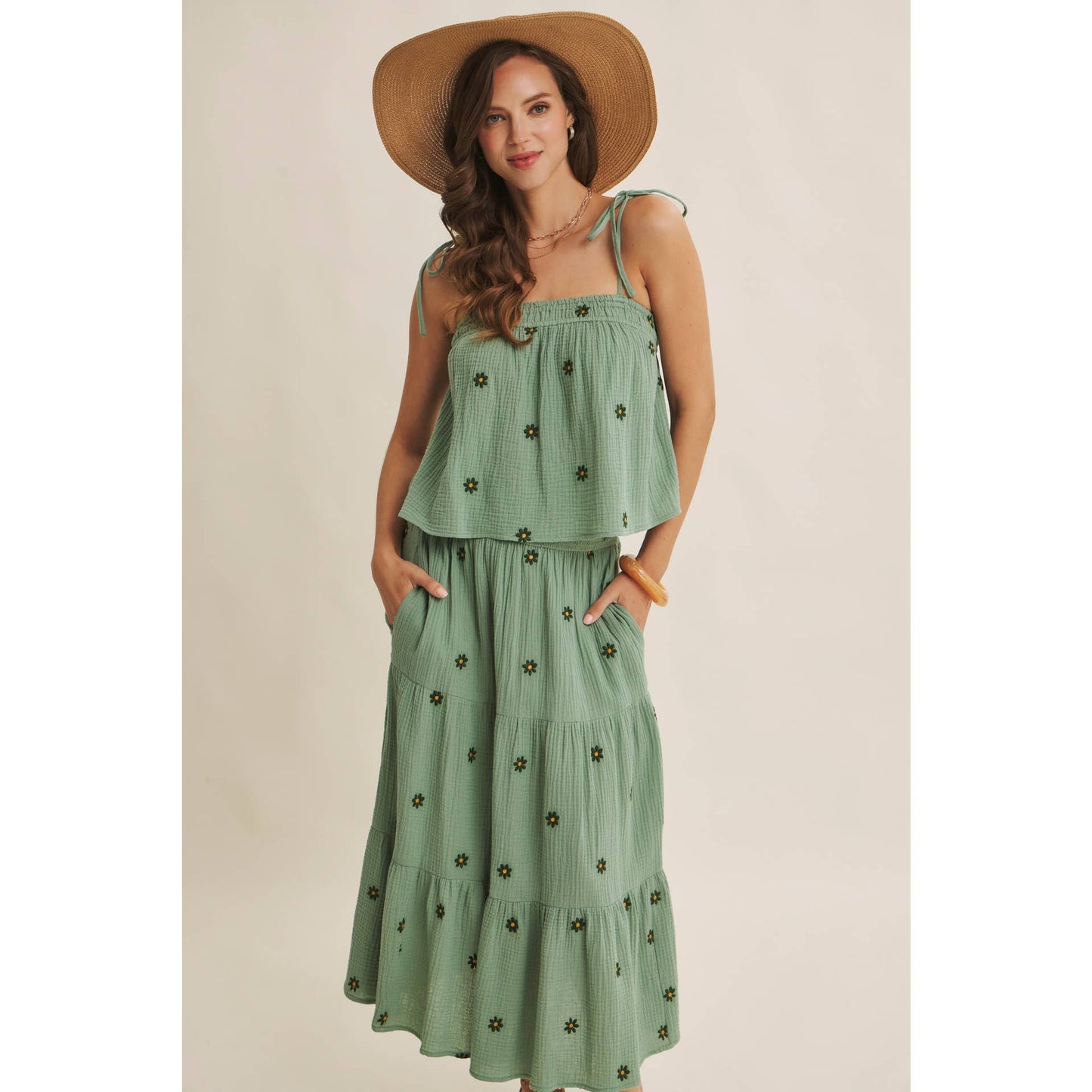 Sunset Fields Embroidered Top