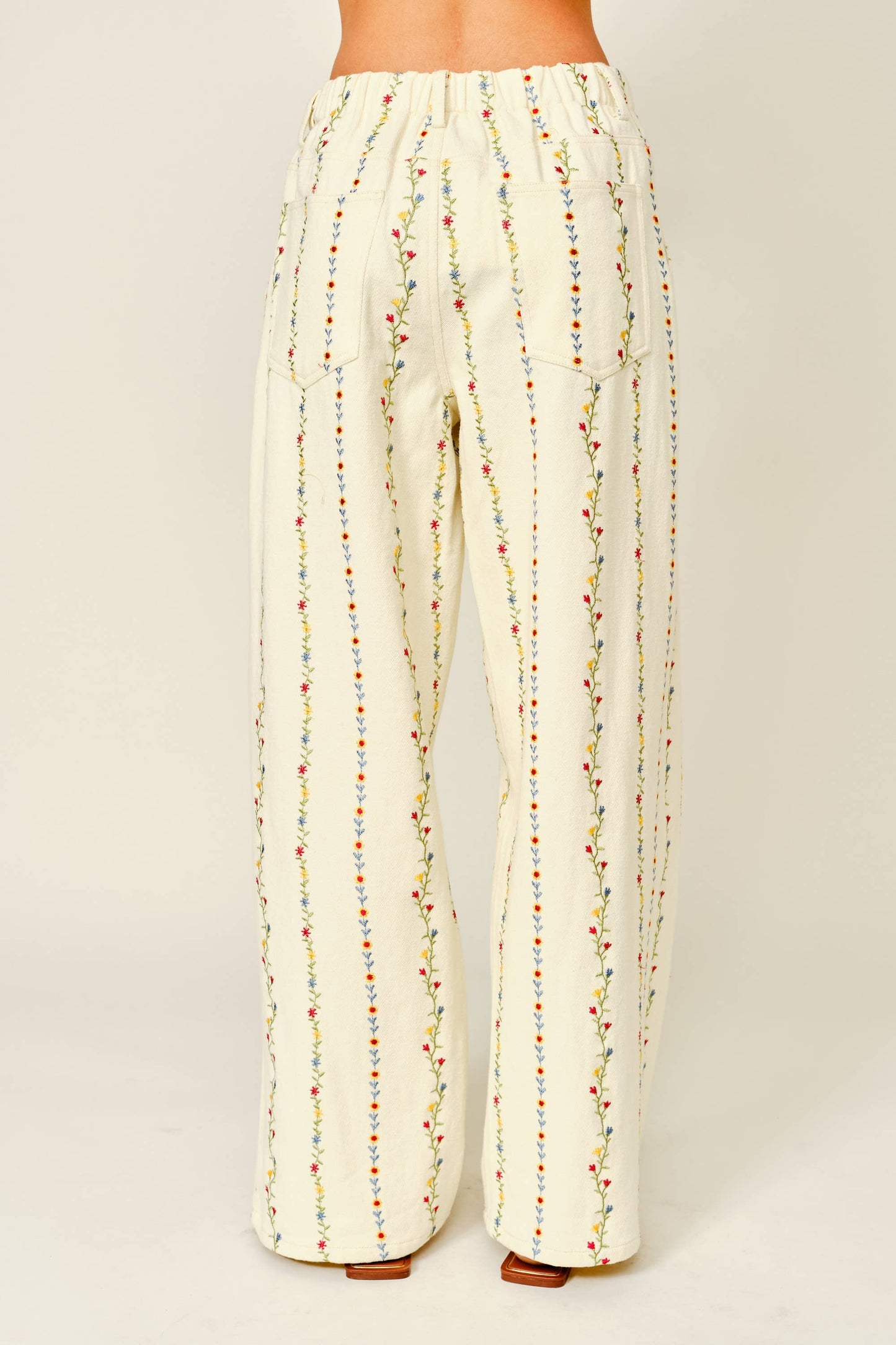 Madeline Floral Embroidered Pants