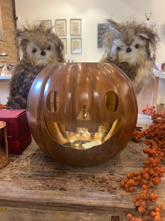 Copper Finish Jack O Lantern
