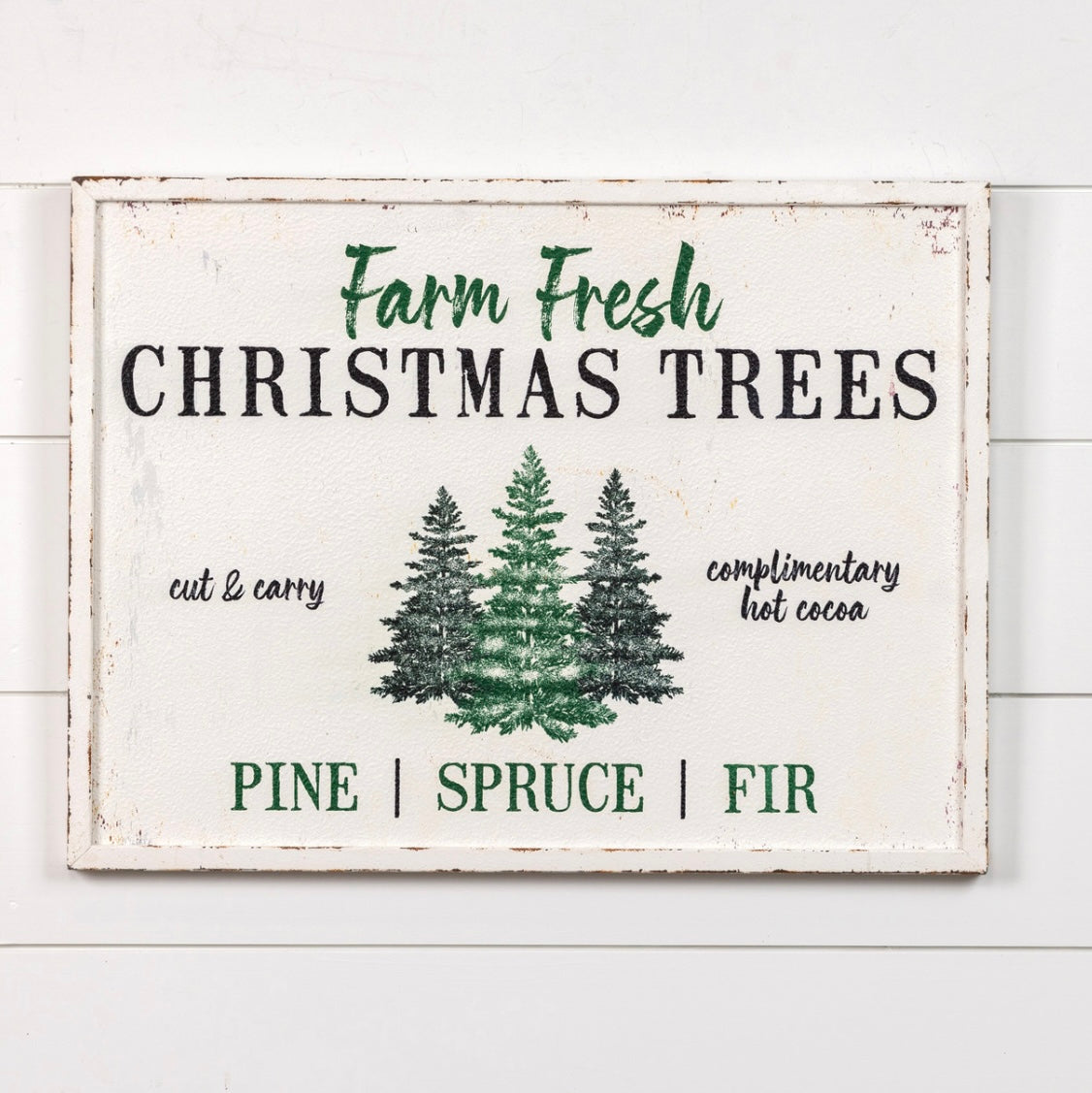 Rustic Farm Fresh Tree Sign