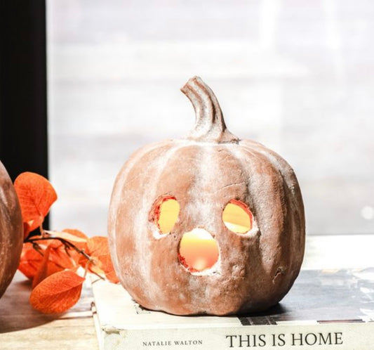 8" Ghost Face Pumpkin