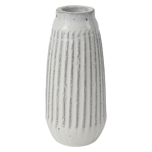 Textured White Vase