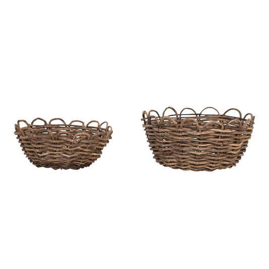 Scalloped Woven Baskets