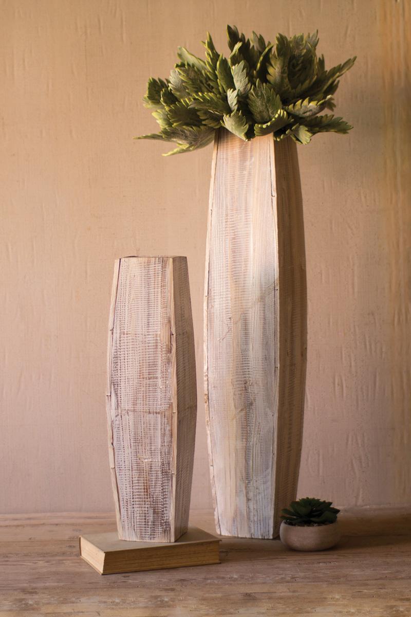 White-washed Tall Vases