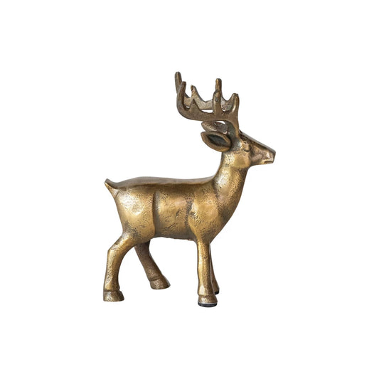 Antique Gold Finish Reindeer