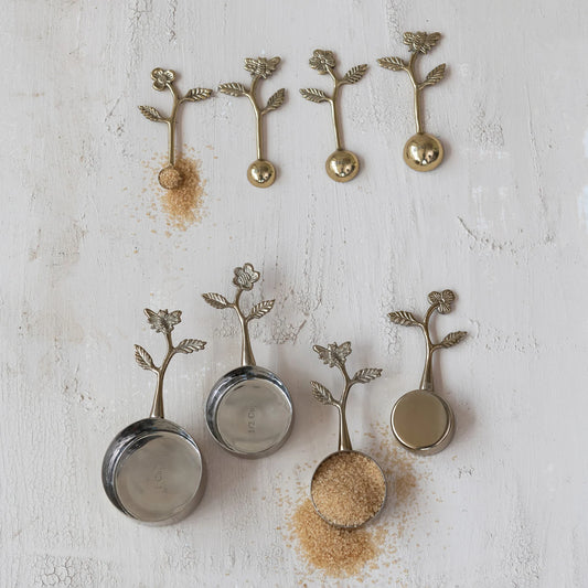 Floral Handle Measuring Cups