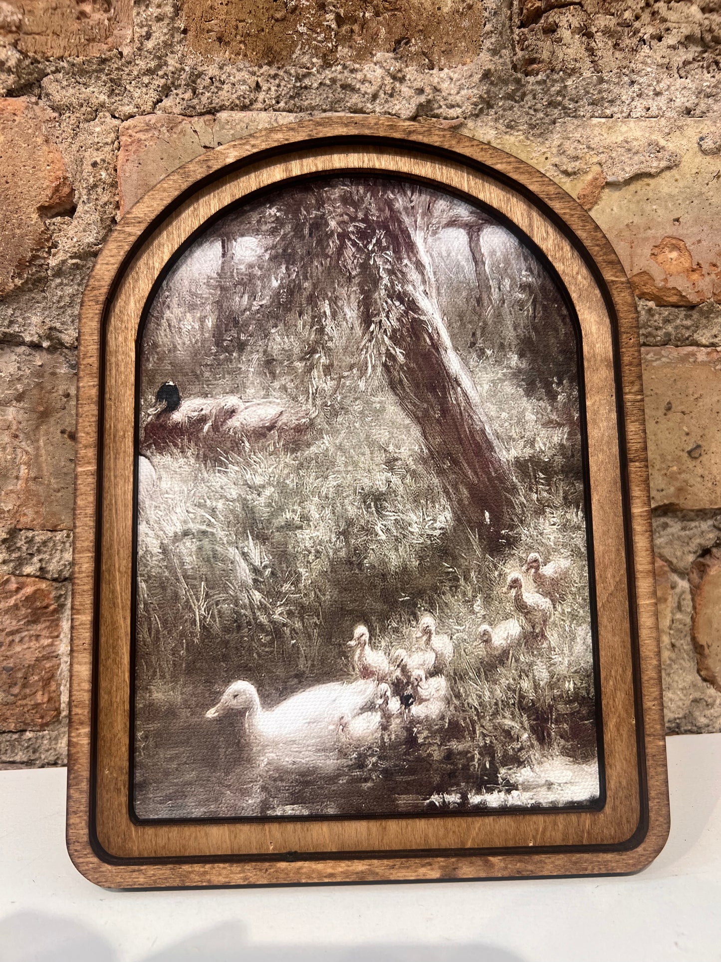 Arch Top Ducklings Framed Art