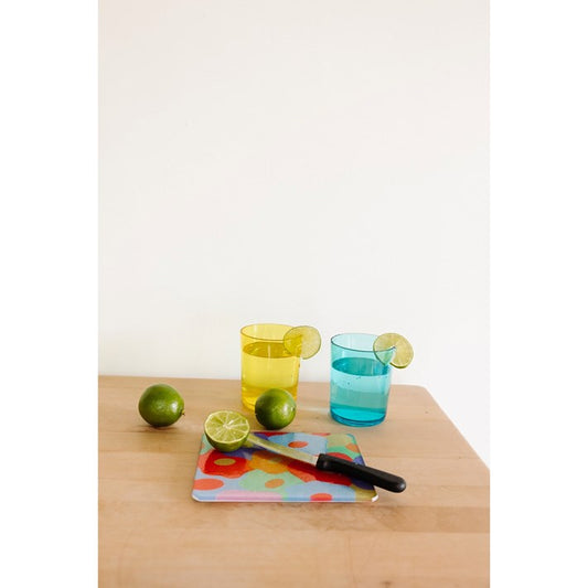 Tempered Glass Floral Cutting Board