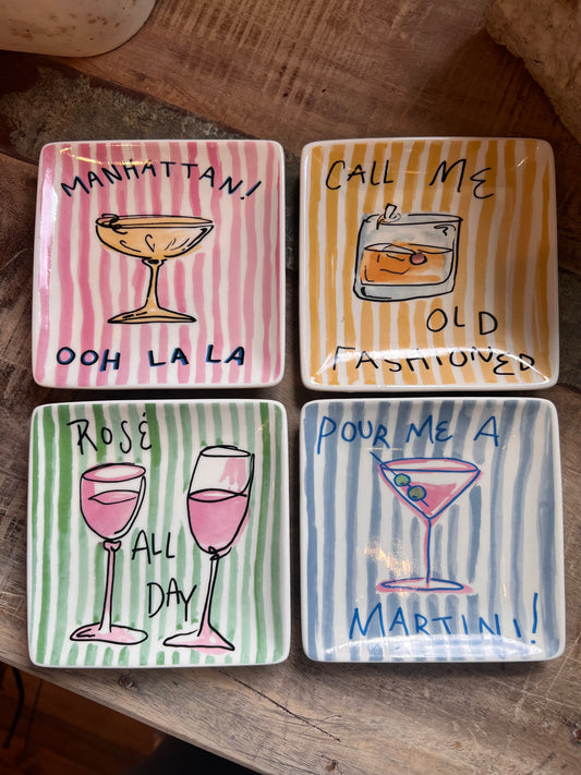Cocktail Saying Plate