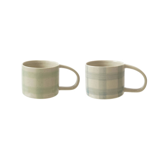 Gingham Handpainted Mug