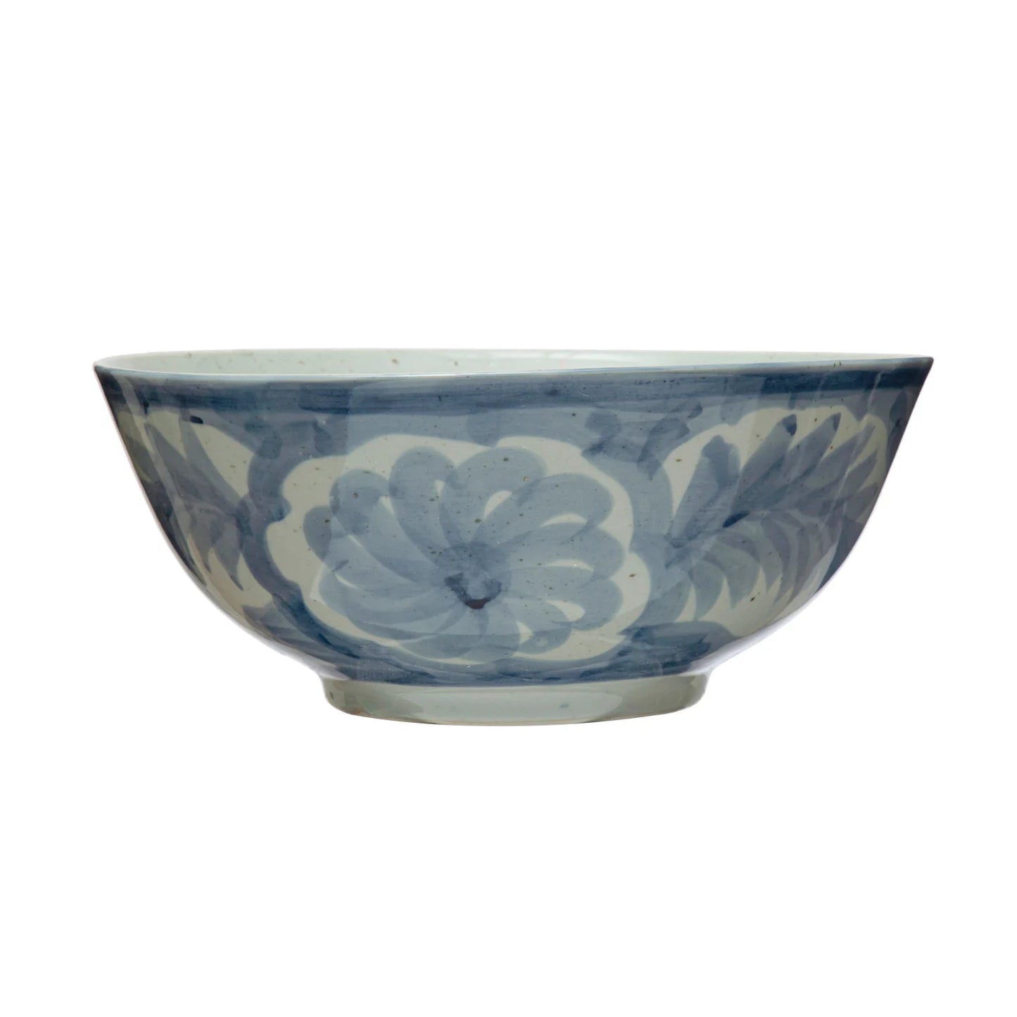 Blue Cottage Floral Stoneware Bowl