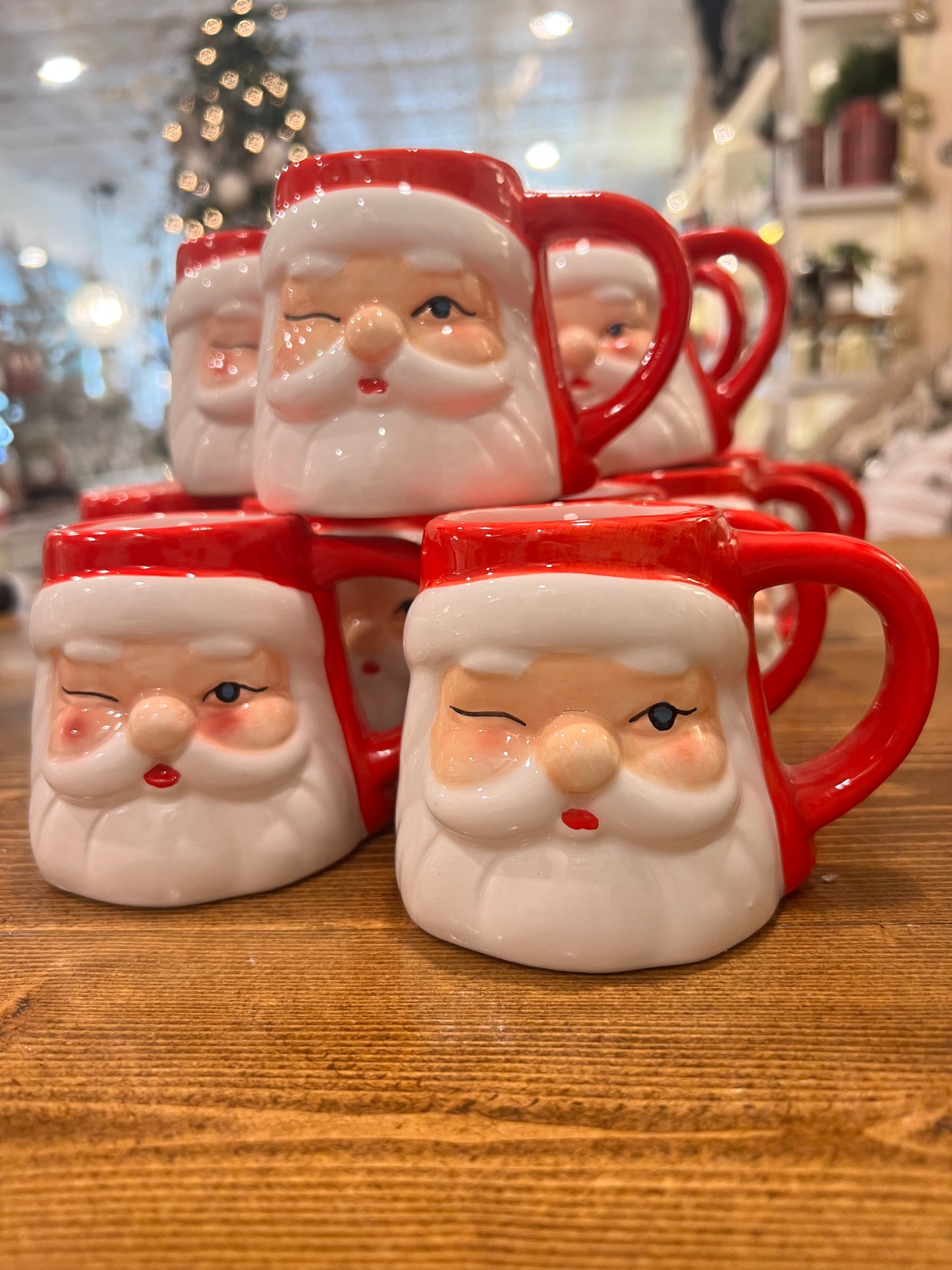 Winking Santa Mug Candle