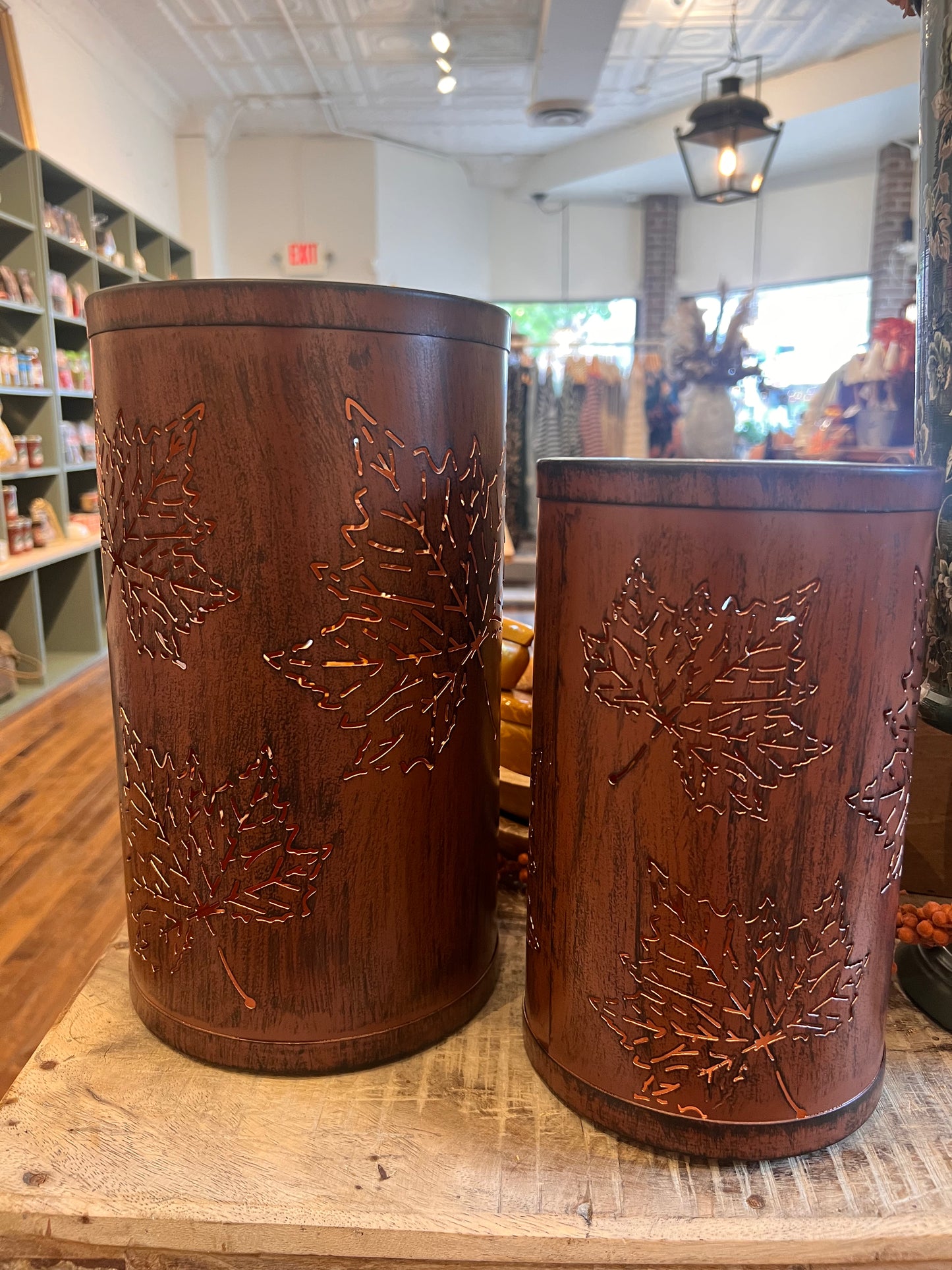 Bronze Leaf Lantern