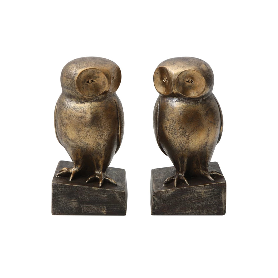 Bronze Finish Owl Bookends