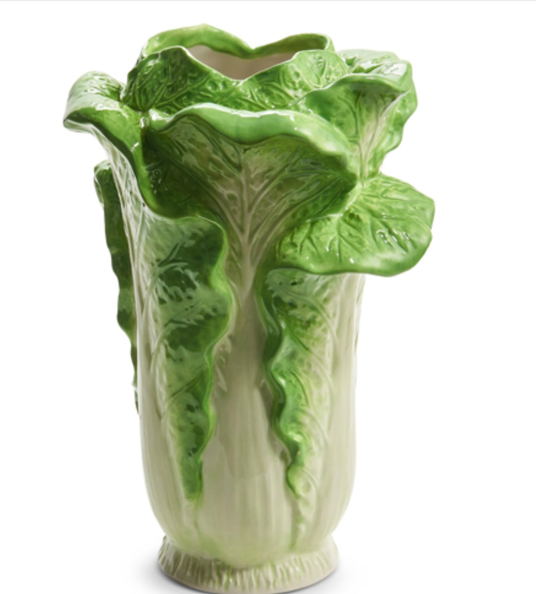 Green Cabbage Vase