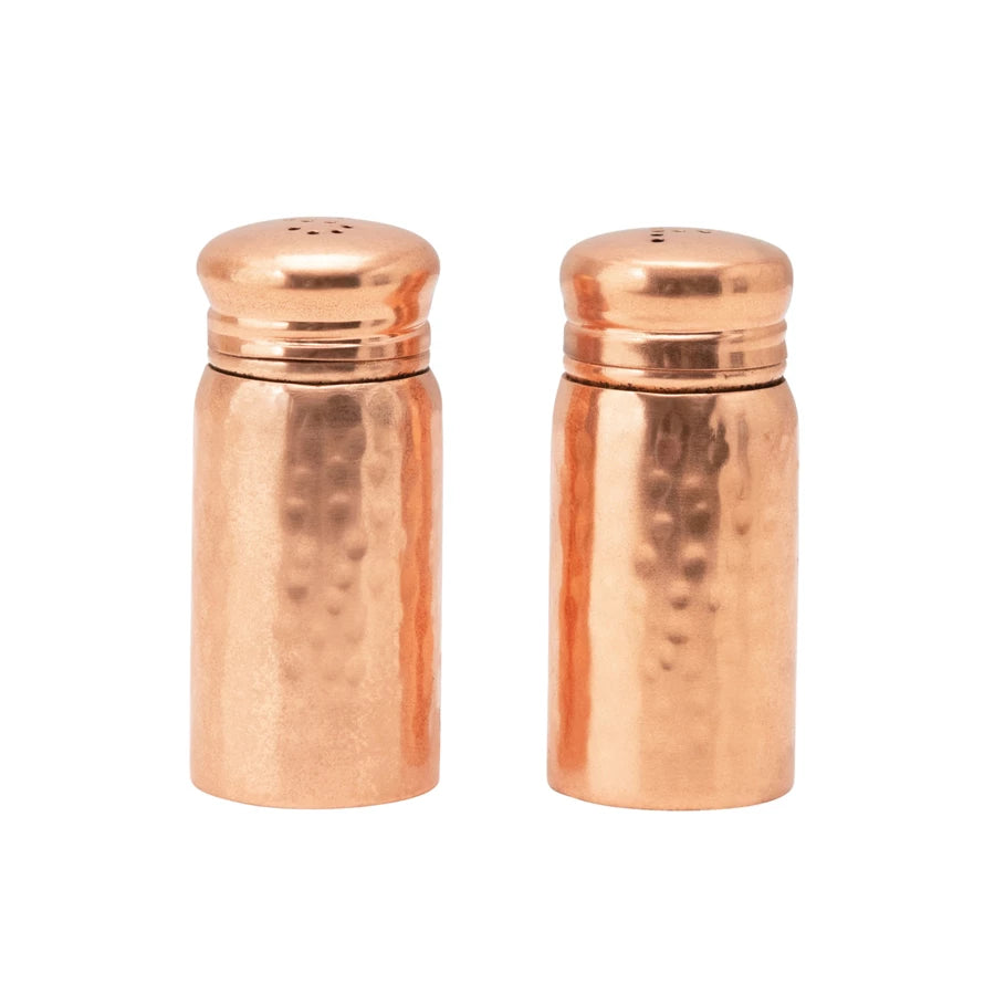 Hammered Salt & Pepper Shakers