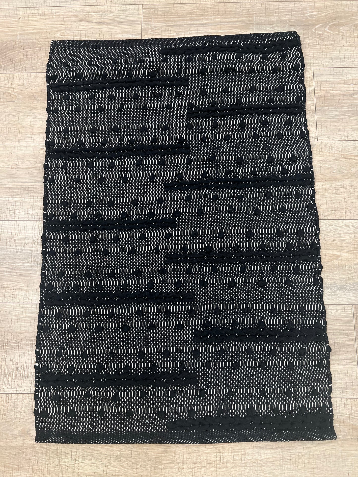 Stich & Dot Black Rug