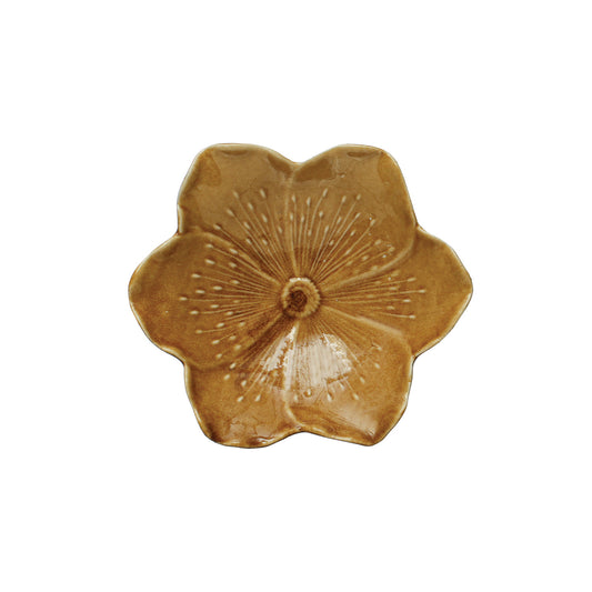 Stoneware Flower Plate