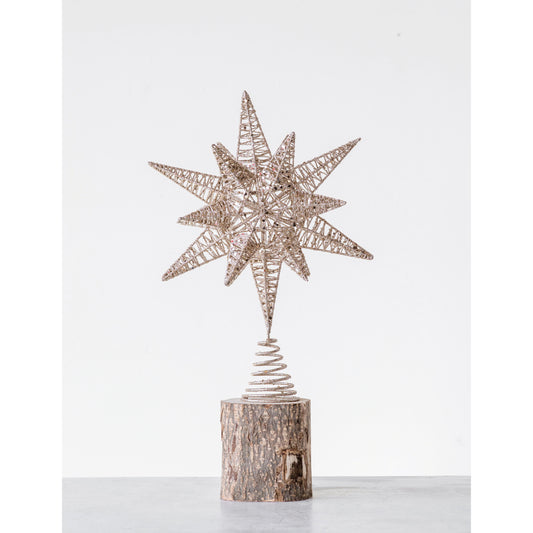 Shimmer Metal Star Tree Topper