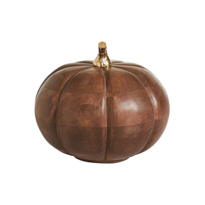 7” Chestnut Wood Pumpkin