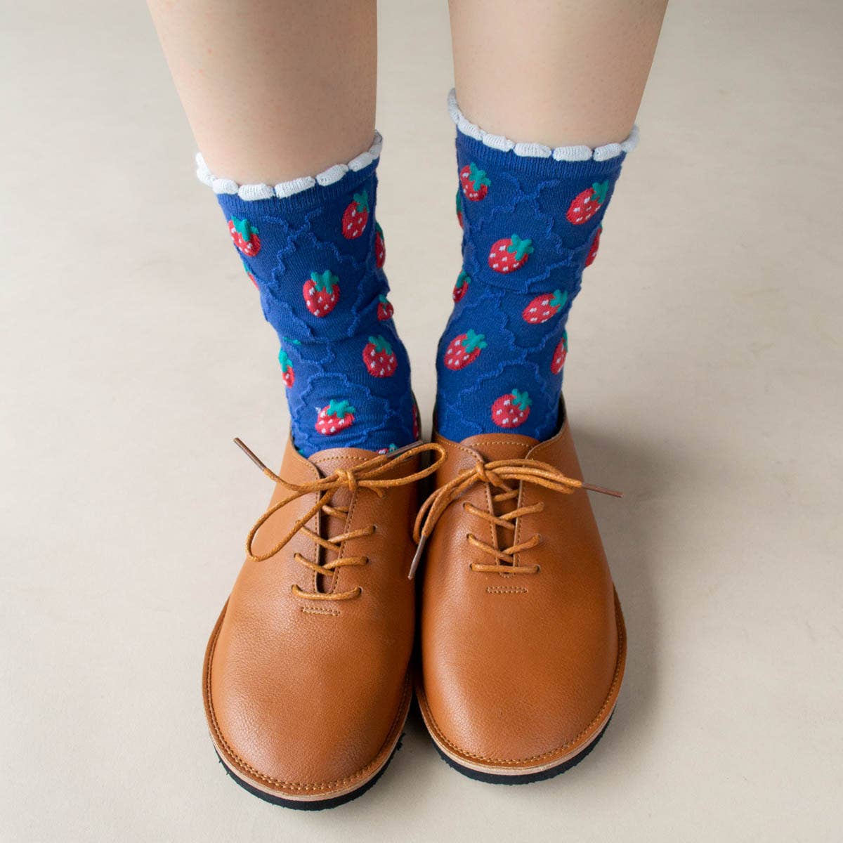 Retro Strawberry Casual Socks