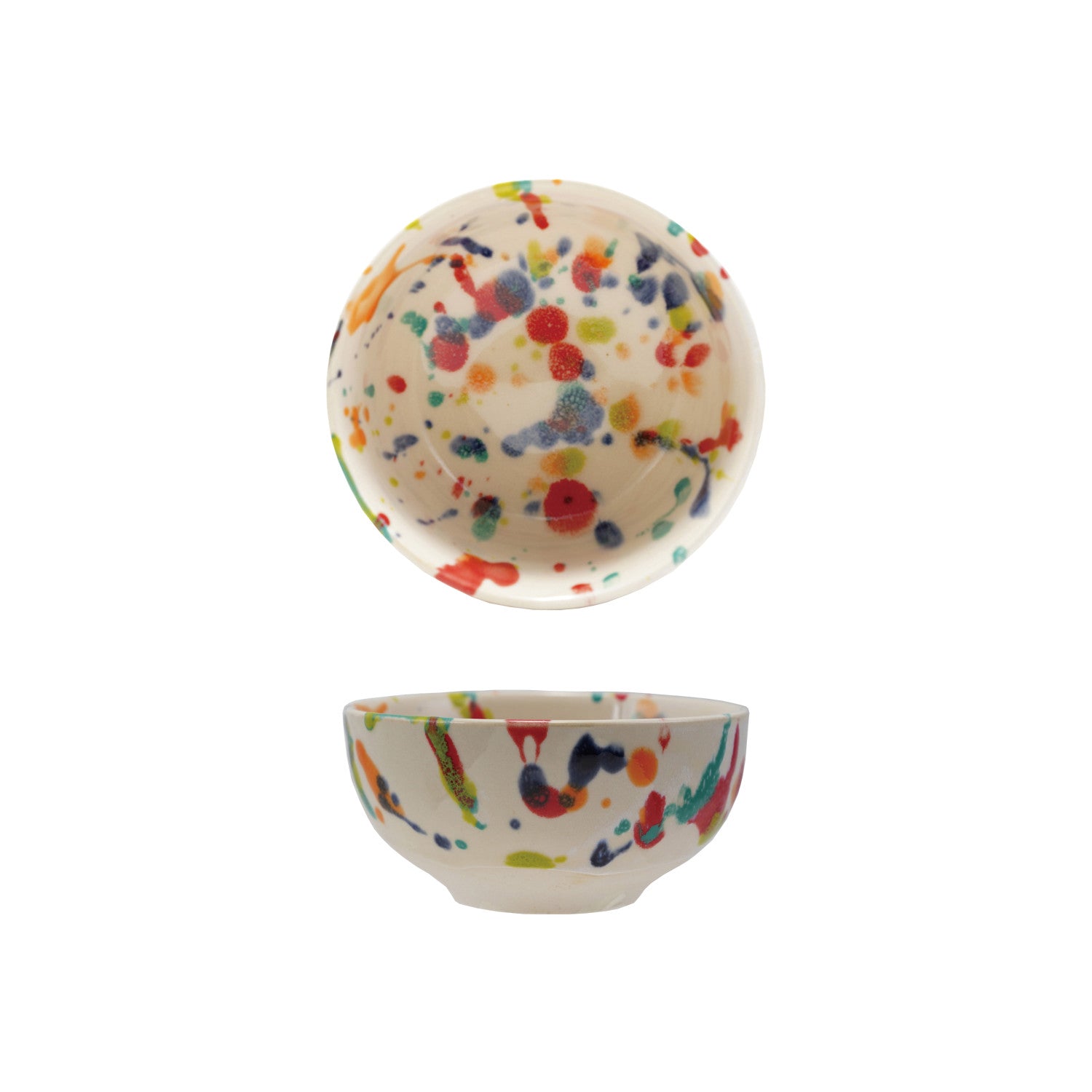 Handmade Stoneware Bowl, Rolled Speckled Finish & Unglazed (Each One Will Vary)