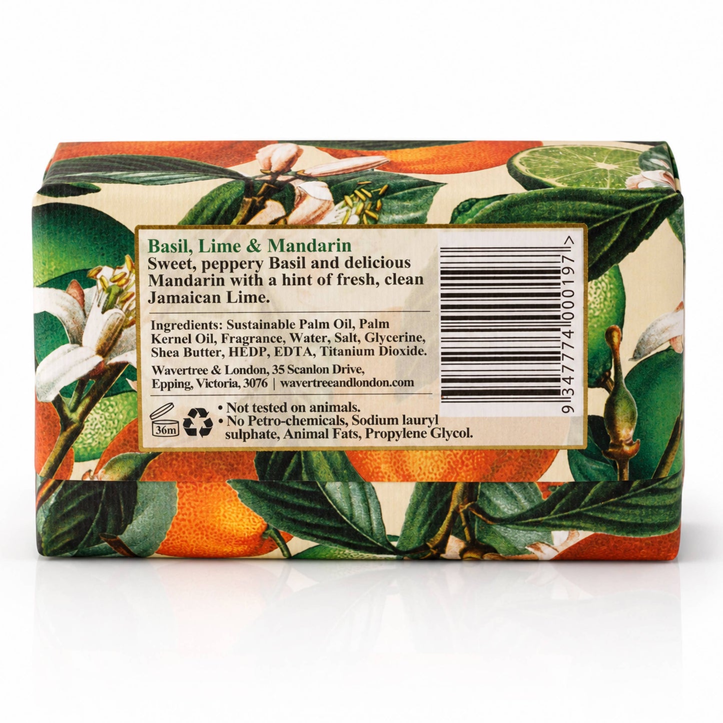 Wavertree Basil, Lime & Mandarin Luxury Soap Bars