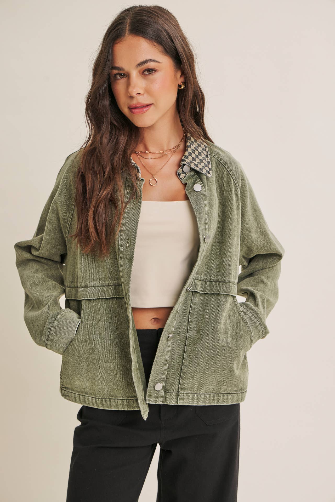 Washed Olive Green Jacket