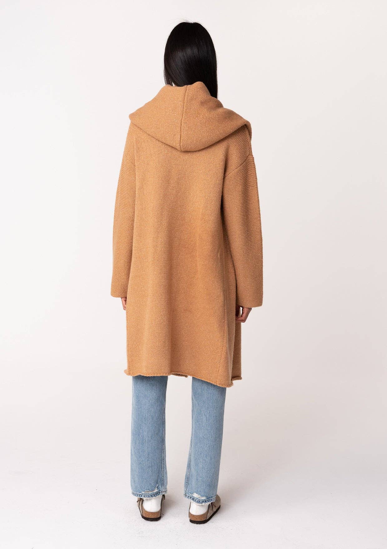 Cozy Oversized Two Pocket Hooded Cardigan