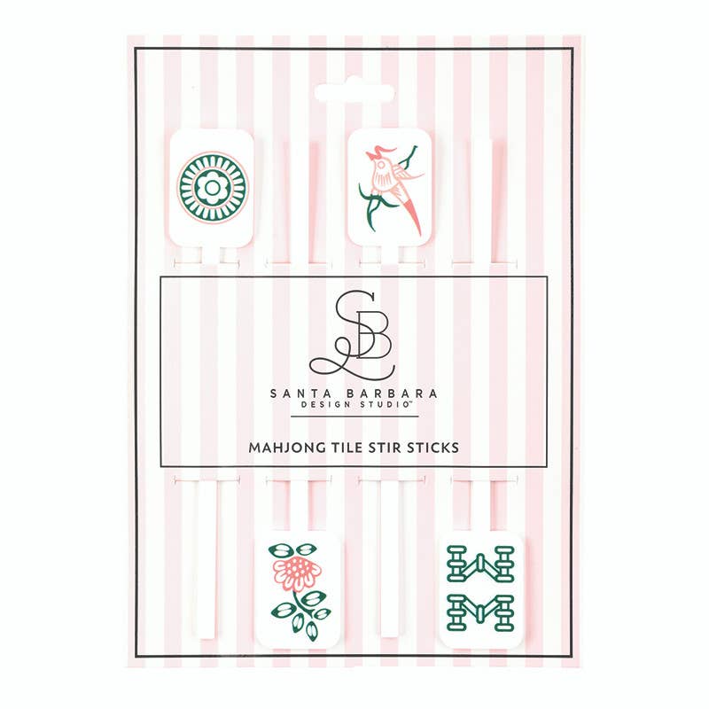 Acrylic Stir Sticks - Mahjong Tiles - Set of 4