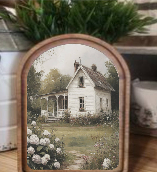 Arch Top Spring Farmhouse Framed Art