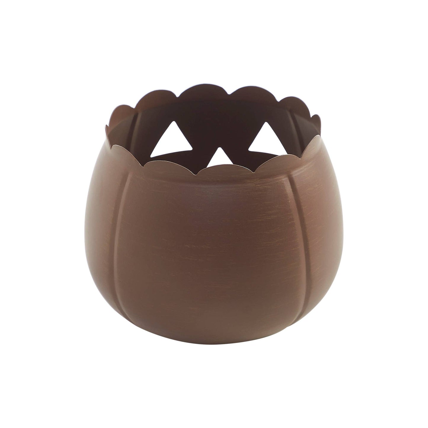 Bronze Metal Jack-O'-Lantern Tealight Holder