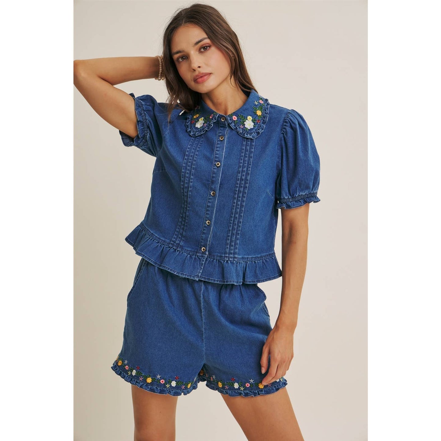 Wildflower Washed Denim Shirt