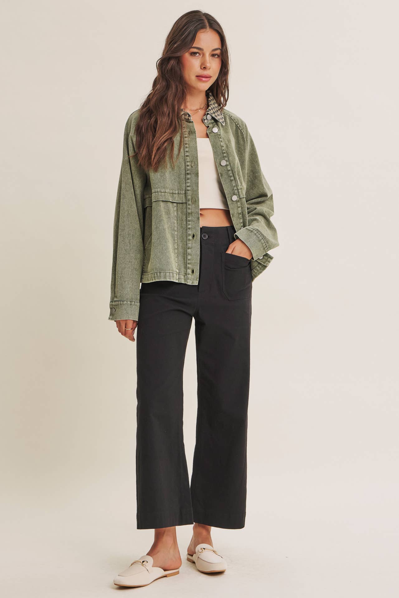 Washed Olive Green Jacket