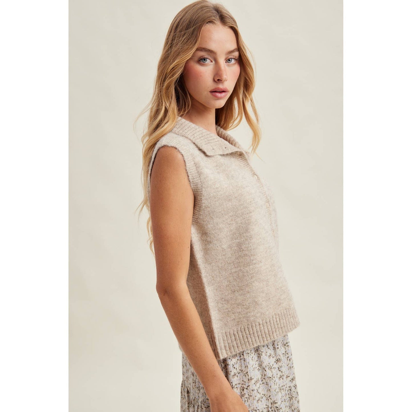 Ashleigh Collared Button Down Sweater Vest